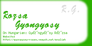 rozsa gyongyosy business card